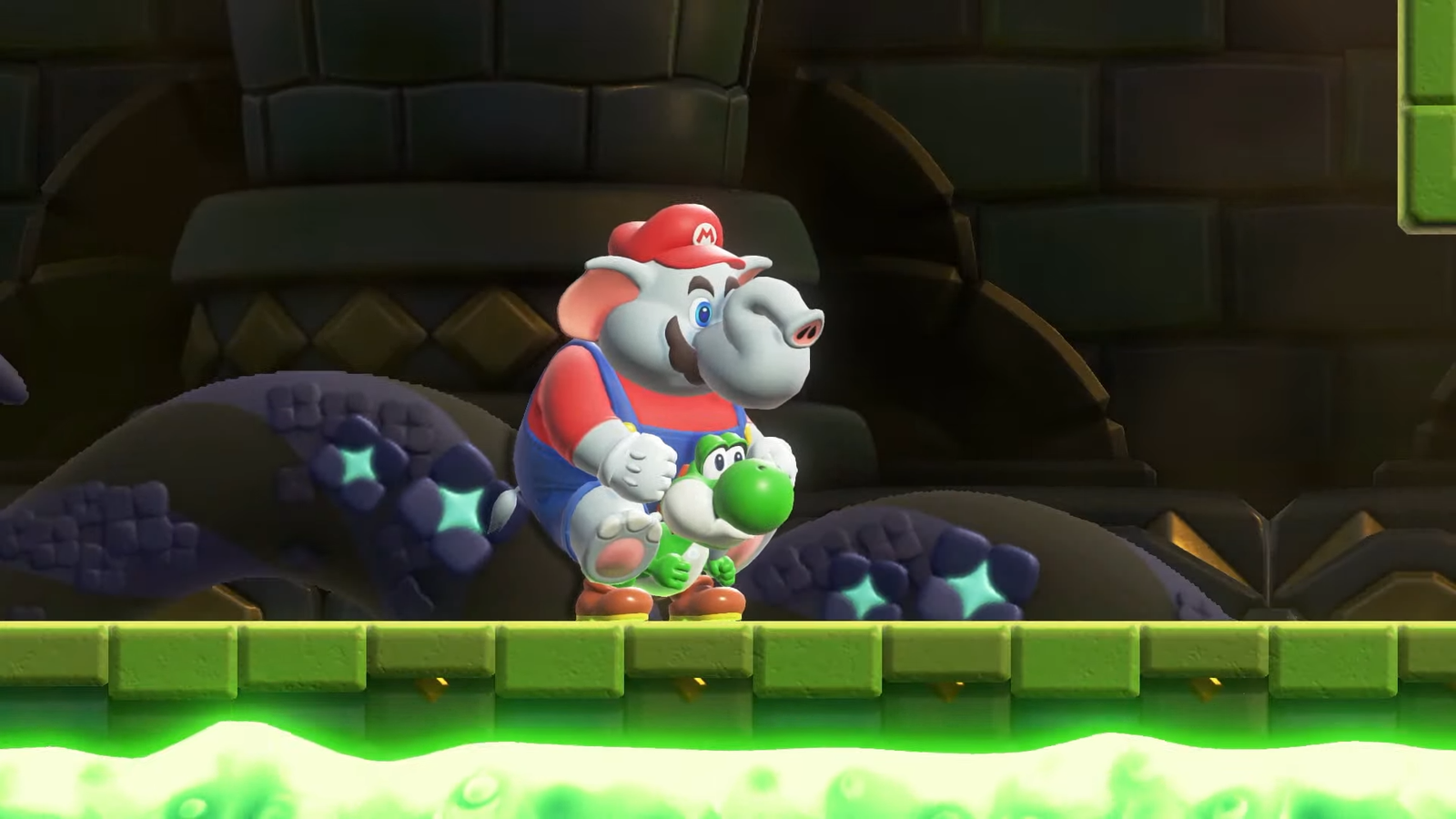 The Internet Is Really Amused By Elephant Mario Crushing a Poor Yoshi in Super Mario Bros. Wonder